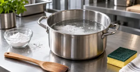 cu ce se curata oala de inox arsa