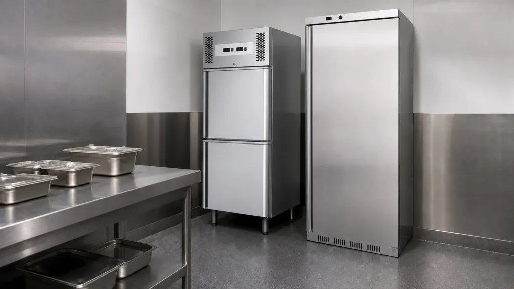 Zonă organizată de refrigerare și congelare într-un restaurant