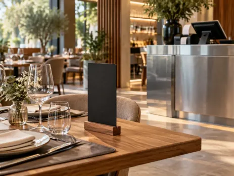 Zonă de casă într-un restaurant cu meniu pe masă