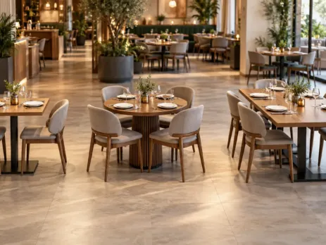 Mese de restaurant configurate pentru două, patru și șase persoane
